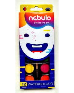 VÍZFESTÉK NEBULÓ 12 DB-OS, 23 MM ECSETTEL