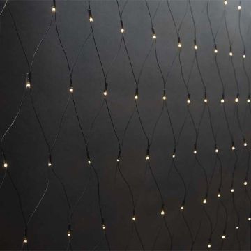 KARÁCSONYI FÉNYSOR, ENTAC IP44 HÁLÓ, 160 LED  IDŐZITŐVEL, WW  2M X 1,5M, MELEG FEHÉR