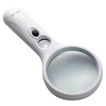 NAGYÍTÓ KÉZI DELI, 2,5X  11X, LED LÁMPÁVAL 70 MM, FEHÉR