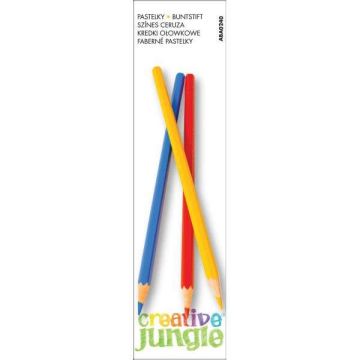 SZÍNES CERUZA CREARTIVE JUNGLE, 6 DB-OS, LAKKOZOTT