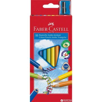SZÍNES CERUZA FABER CASTELL 10 DB-OS  JUNIOR HÁROMSZÖGŰ