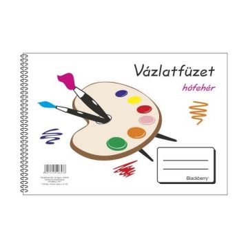 SPIRÁL VÁZLATFÜZET B/5 MÉRET, 32 LAP, HÓFEHÉR LAPOK, NYOMELL