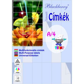 ETIKETT BLACKBERRY, 52,5*29,7 MM, 40 DB/ÍV, 100 ÍV/DOBOZ