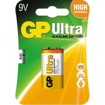 ELEM GP ULTRA ALKÁLI 9V, 6LF22/GP1604AU-5U1/6LR61GP1604SU-C1, 1DB/BLISZTER