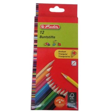 SZÍNES CERUZA HERLITZ 12 DB-OS TRIO VÉKONY 10412021