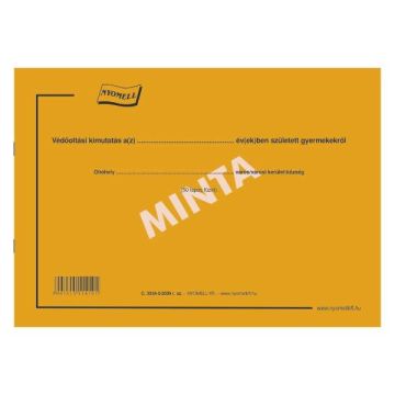 C.3334-5/2009 VÉDŐOLTÁSI KIMUTATÁS, 50 LAPOS FEKVŐ, A/4