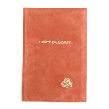 EMLÉKKÖNYV B/5, ESKÜVŐI/LEÁNYBÚCSÚ VELÚR