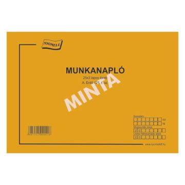 A.ERDŐ 121/V MUNKANAPLÓ, 25X3 PÉLDÁNYOS, A/4
