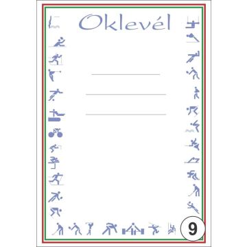OKLEVÉL/EMLÉKLAP A/4 NYOMELL, A4-009