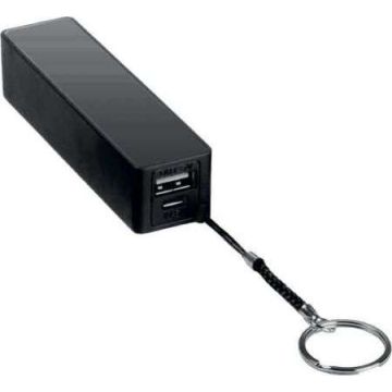 TÖLTŐ POWER BANK UNIVERZÁLIS KÜLSŐ AKKU MÜANYAG USB/MINI, 2000mAh, FEKETE